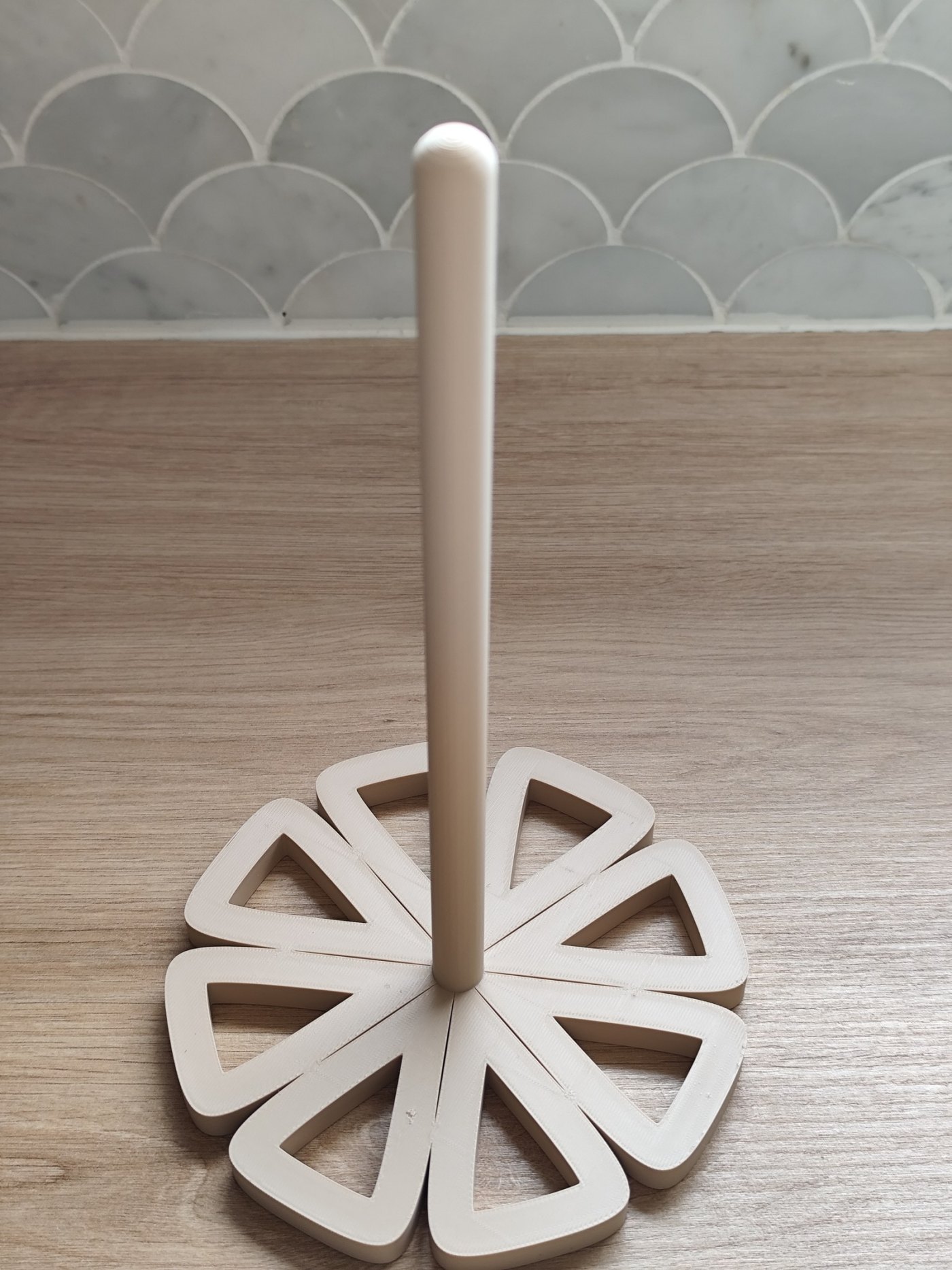 Çiçekli Kâğıt Havlu Tutucu - 3D Baskı Mutfak Düzenleyici