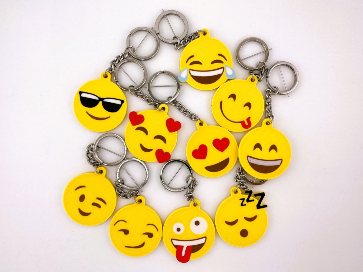 Emoji Anahtarlık 10'lu Karma Set - 3D Baskı