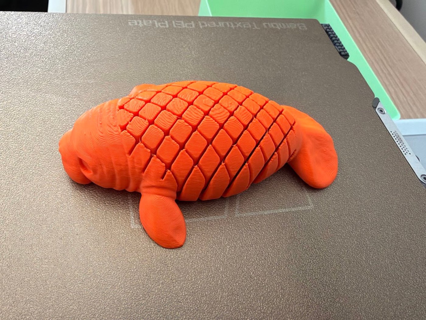 Eklemli Deniz İneği Figürü - Flexi Manatee 3D Baskı