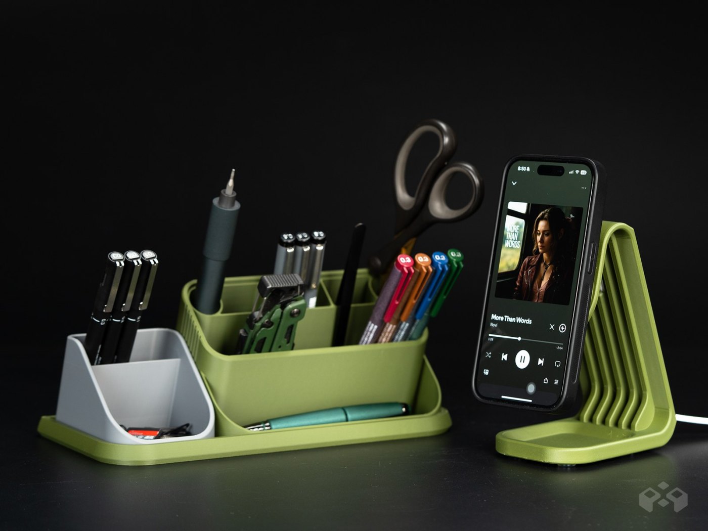 Modüler Masa Organizeri Seti - MagSafe Telefon Standlı