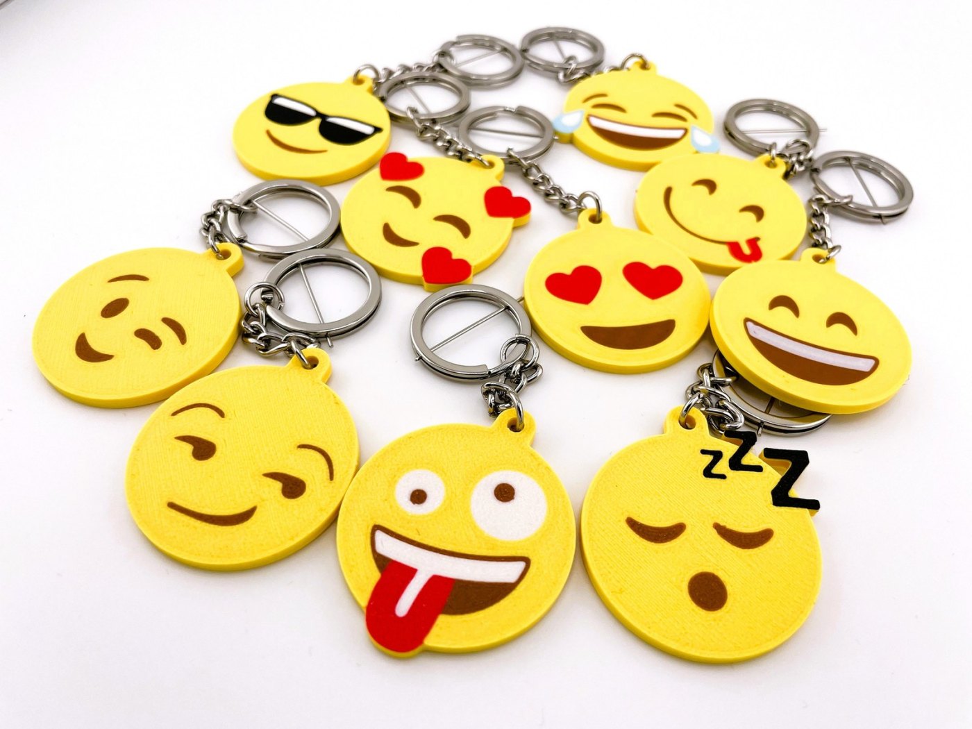 Güneş Gözlüklü Emoji Anahtarlık - 3D Baskı