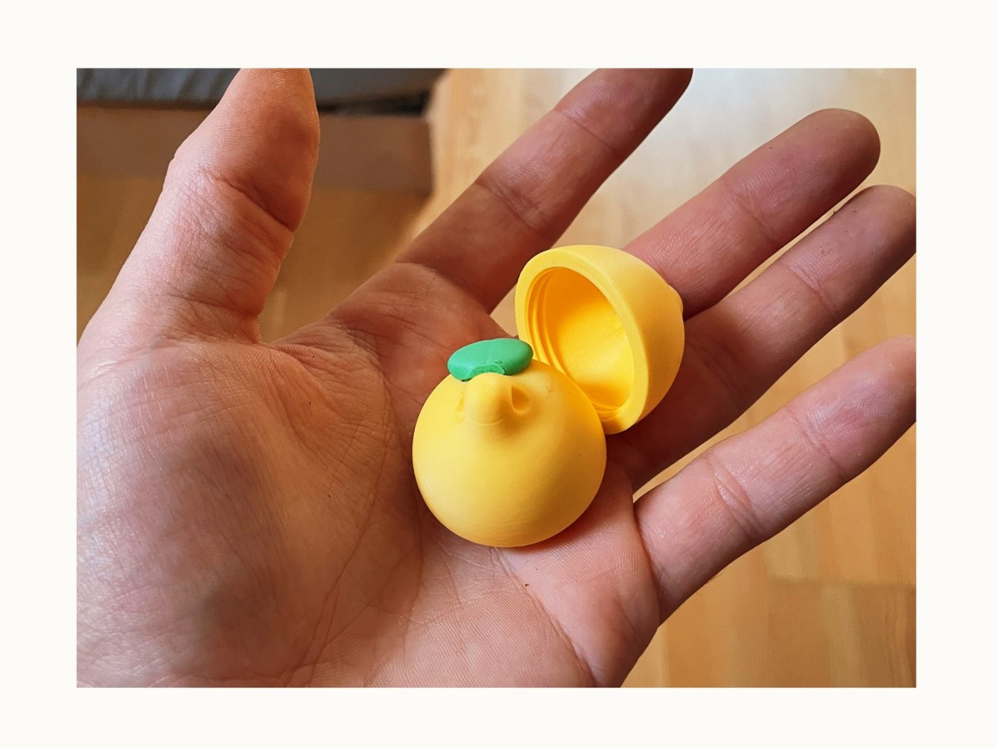 Limon Anahtarlık Saklama Kabı - Vidalı 3D Baskı
