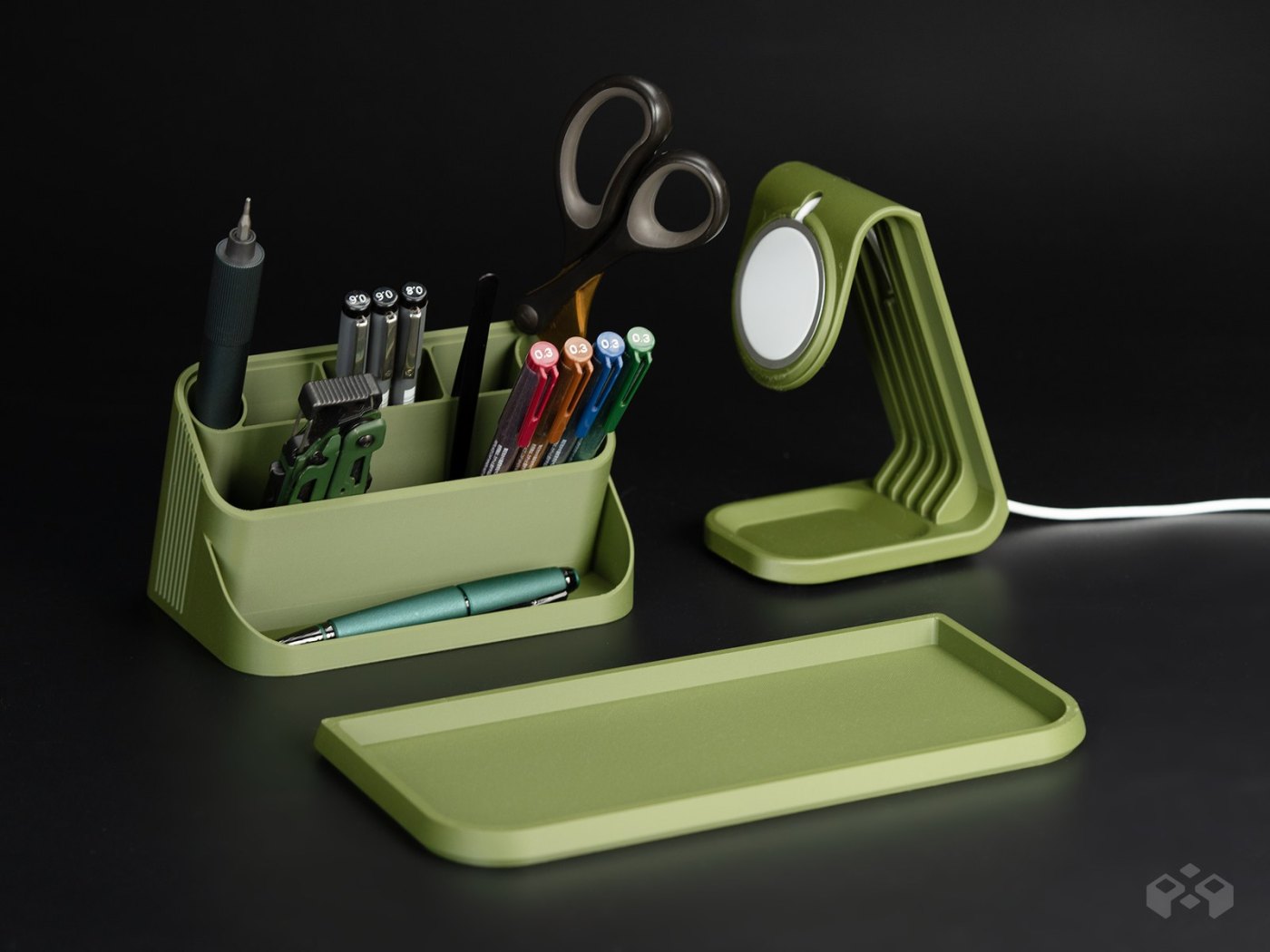 Modüler Masa Organizeri Seti - MagSafe Telefon Standlı