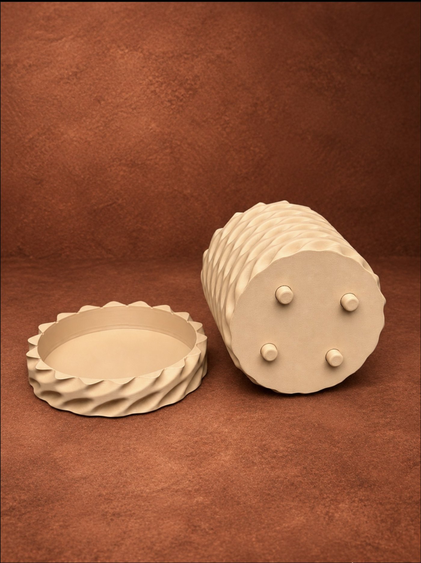 Twila Spiral Dalgalı Saksı - Damlalıklı Modern Bitki Saksısı