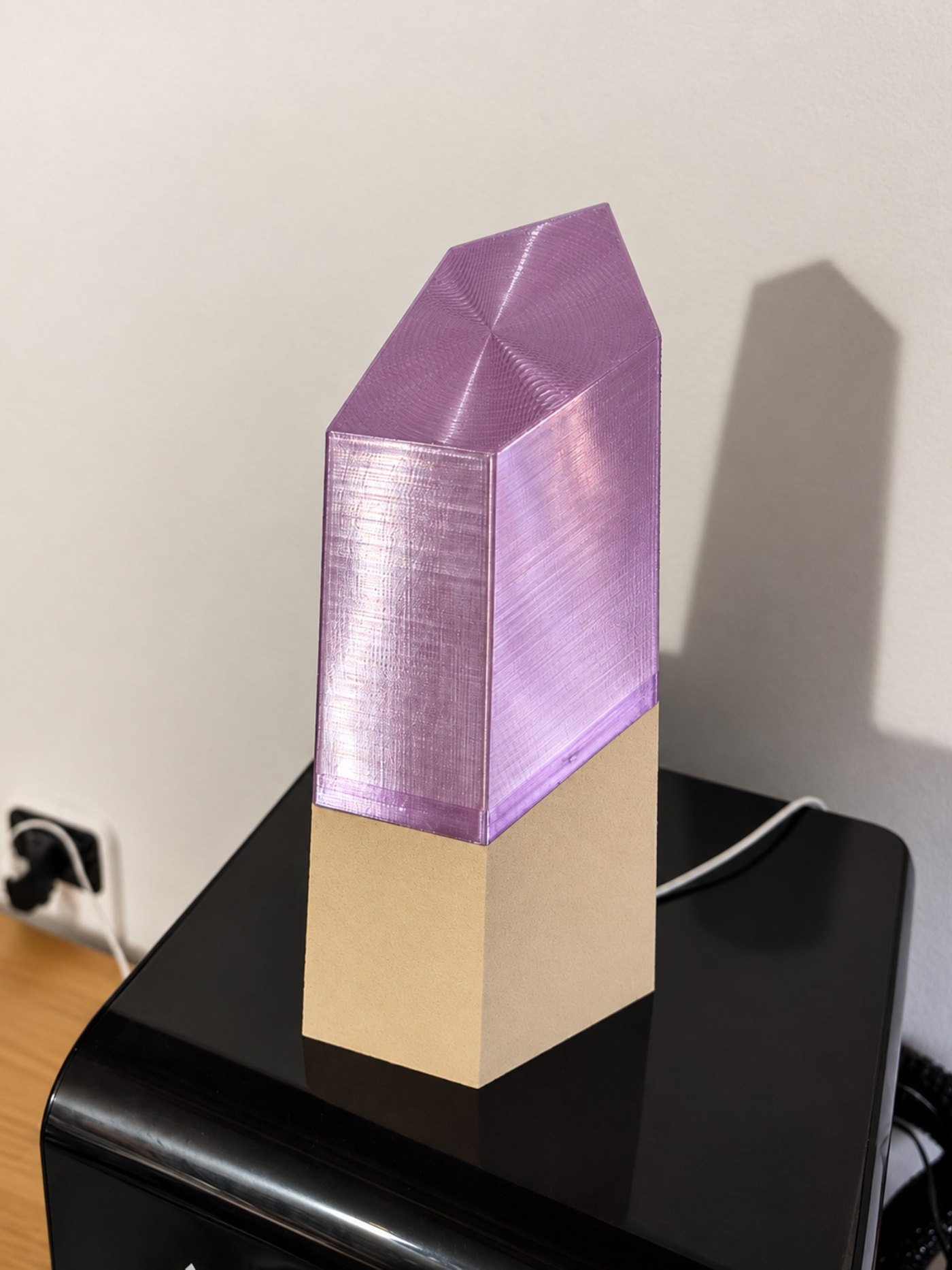 Lithora Geometrik Masa Lambası - Modüler Taş Görünümlü