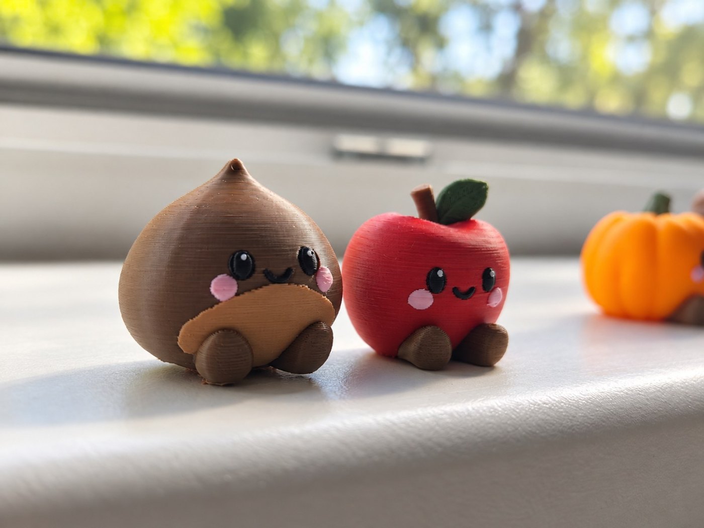 Sonbahar Dostları - Kestane, Elma, Mantar ve Balkabağı Minik Figürler