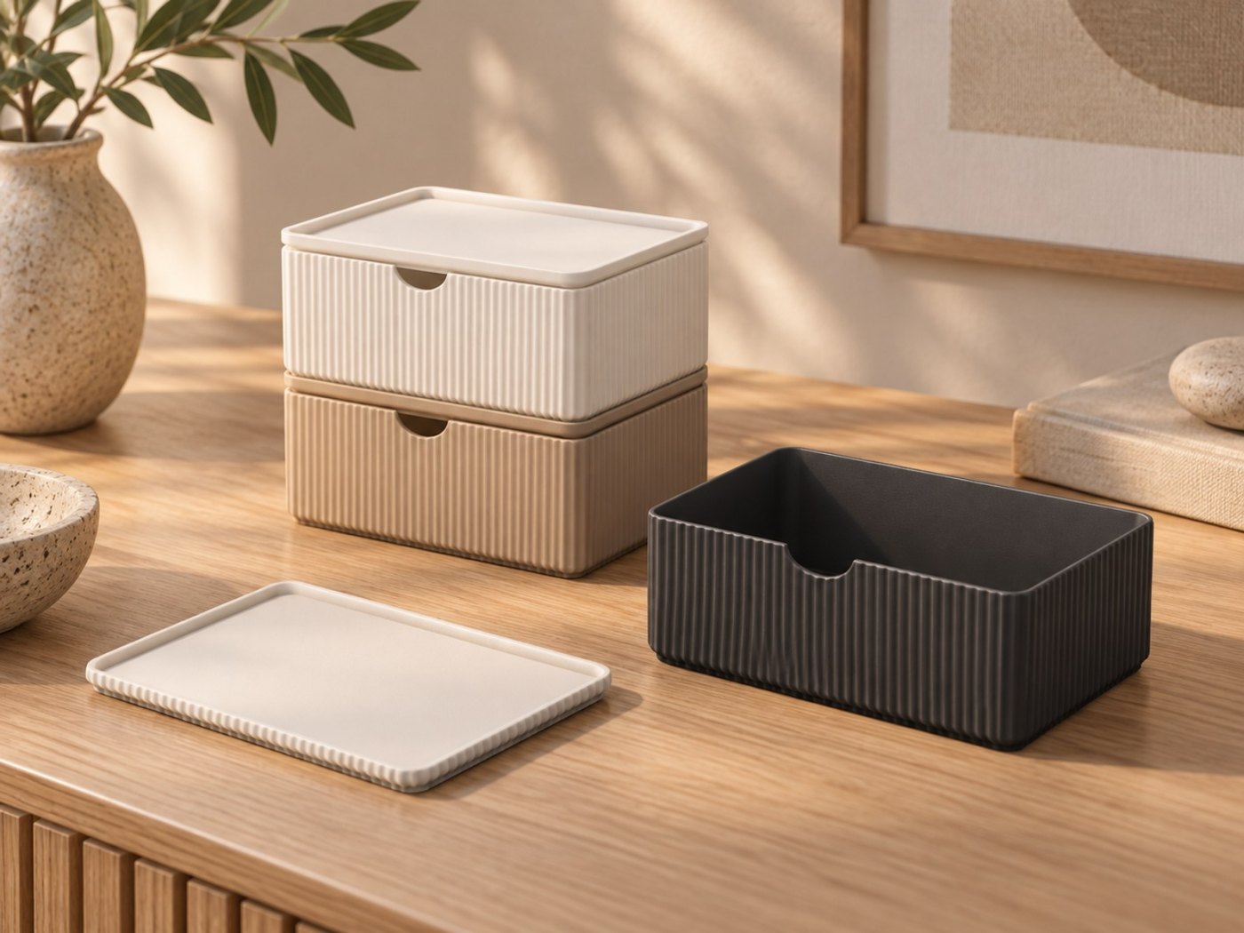 Modüler Kapaklı Saklama Kutusu - StackBox