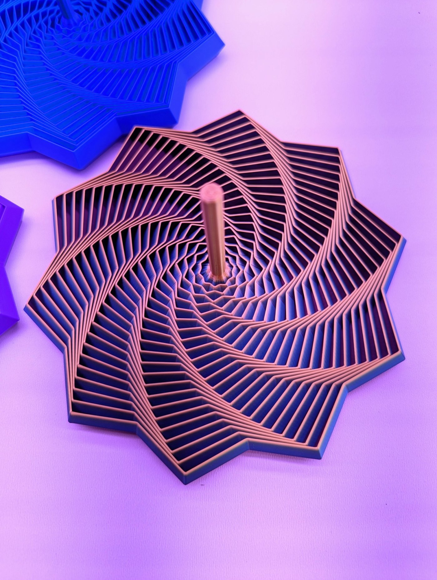 10 Kollu Yıldız Fidget Oyuncak - Spiral Desenli Stres Giderici