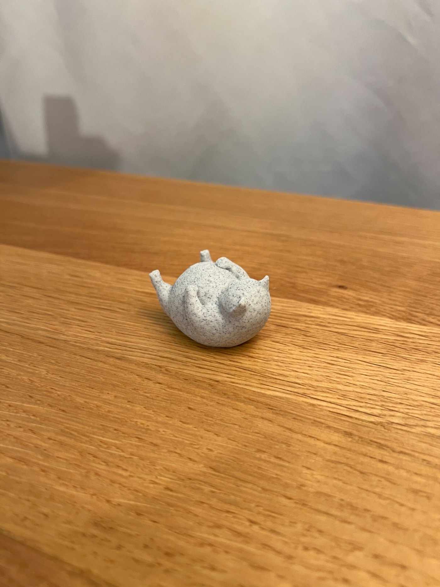 Mini Tombul Kedi Figürü - Masaüstü Dekoratif Biblo