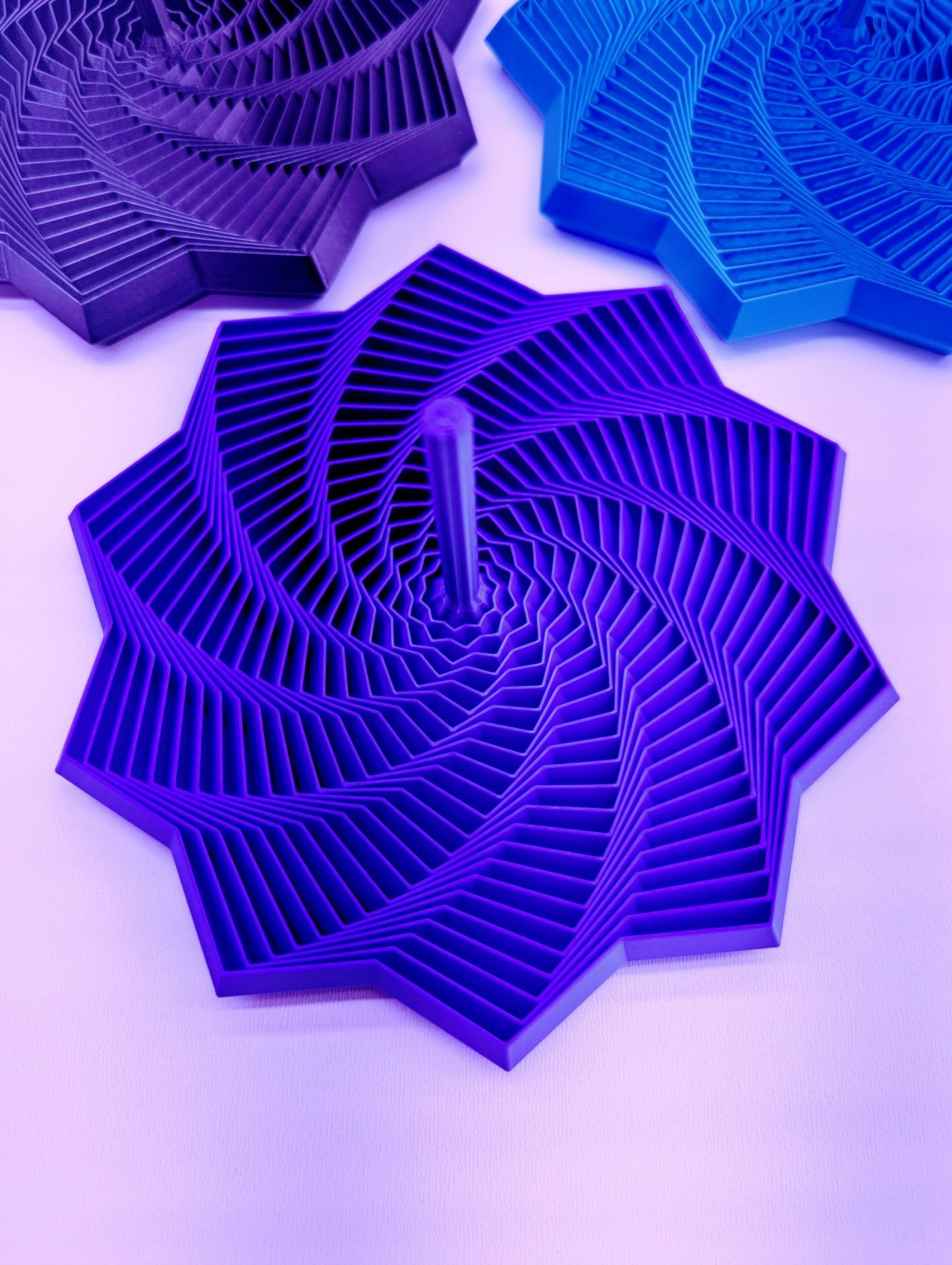 10 Kollu Yıldız Fidget Oyuncak - Spiral Desenli Stres Giderici