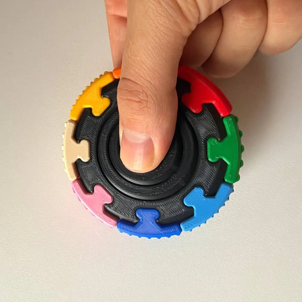Modüler Fidget Spinner - Değiştirilebilir Parçalı Antistres Oyuncak | KARMA RENK