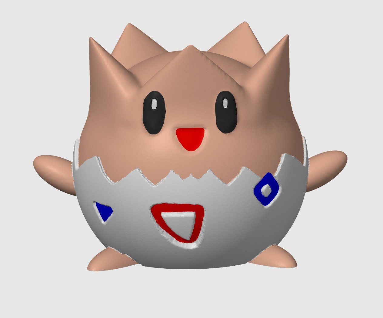 Togepi Pokémon Figürü - 5 Renkli 3D Baskı PLA Koleksiyon Figür