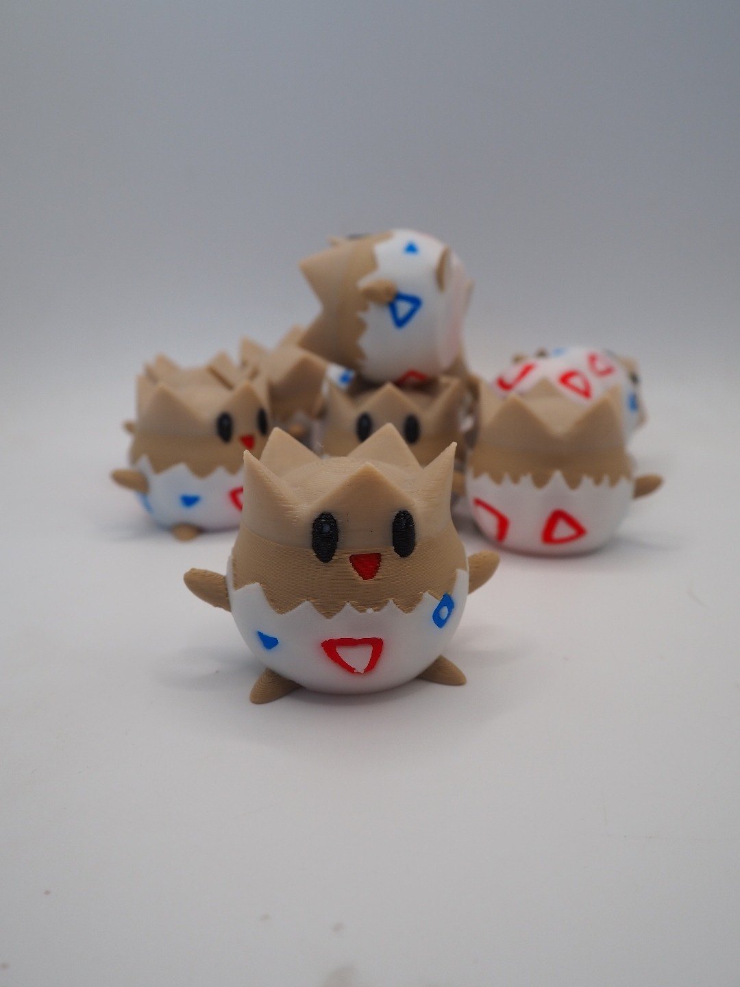 Togepi Pokémon Figürü - 5 Renkli 3D Baskı PLA Koleksiyon Figür