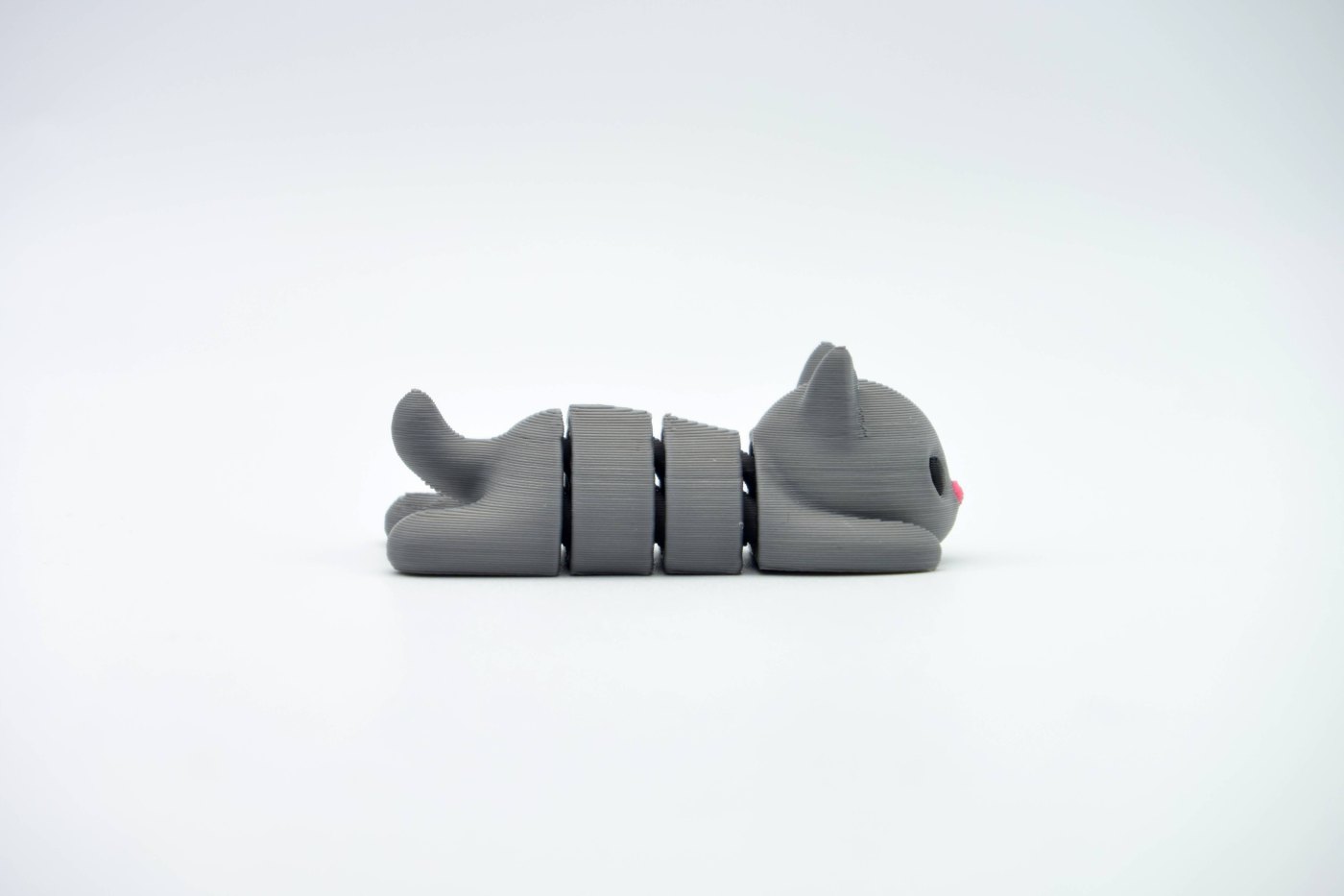 Hareketli Kedi Anahtarlık - 3D Baskı Eklemli Flexi Kedi
