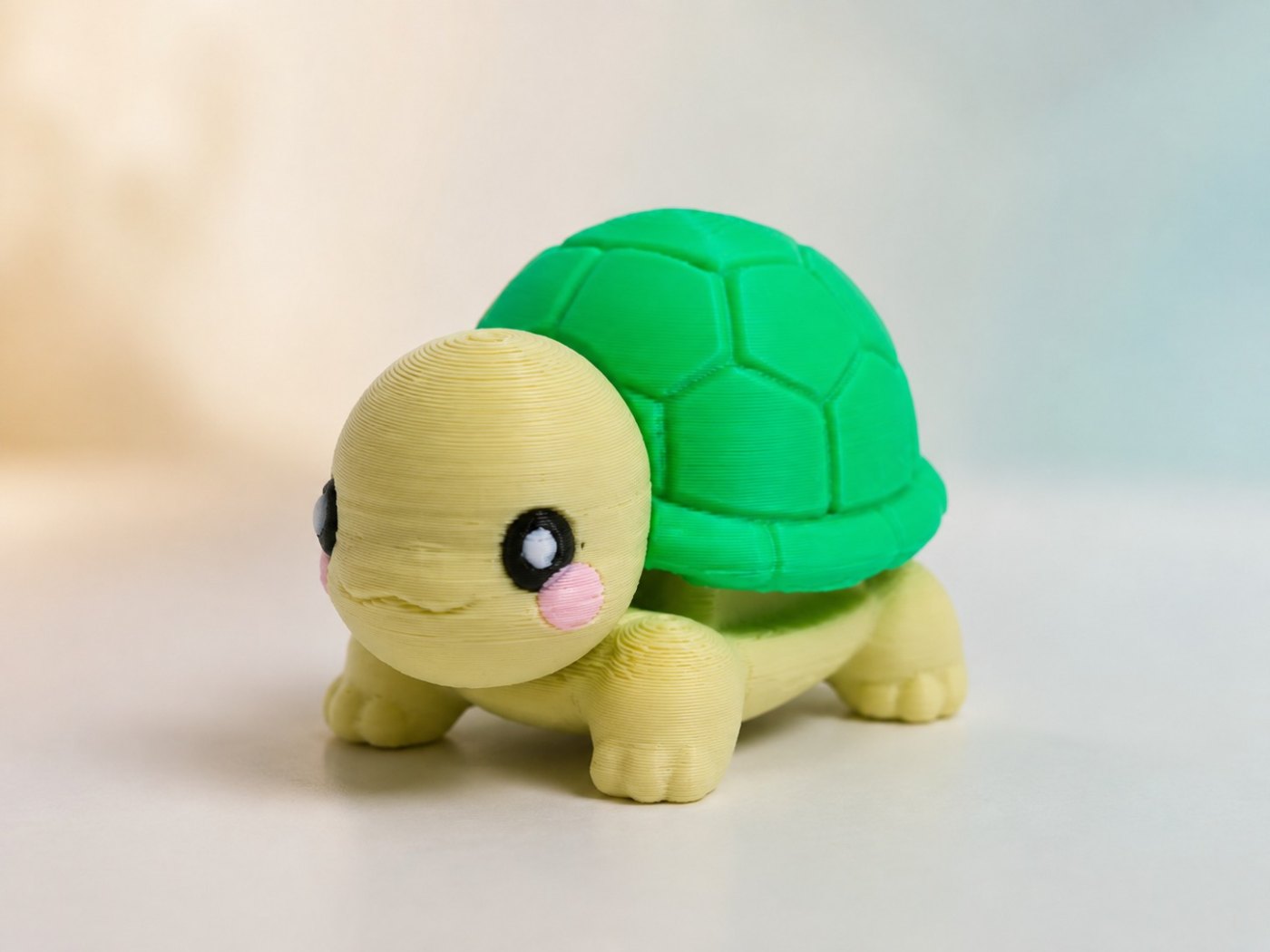 Kaplumbağa Clicker Anahtarlık - Kabuğa Basınca Klik Sesi, Mekanik Switch'li 3D Baskı Fidget