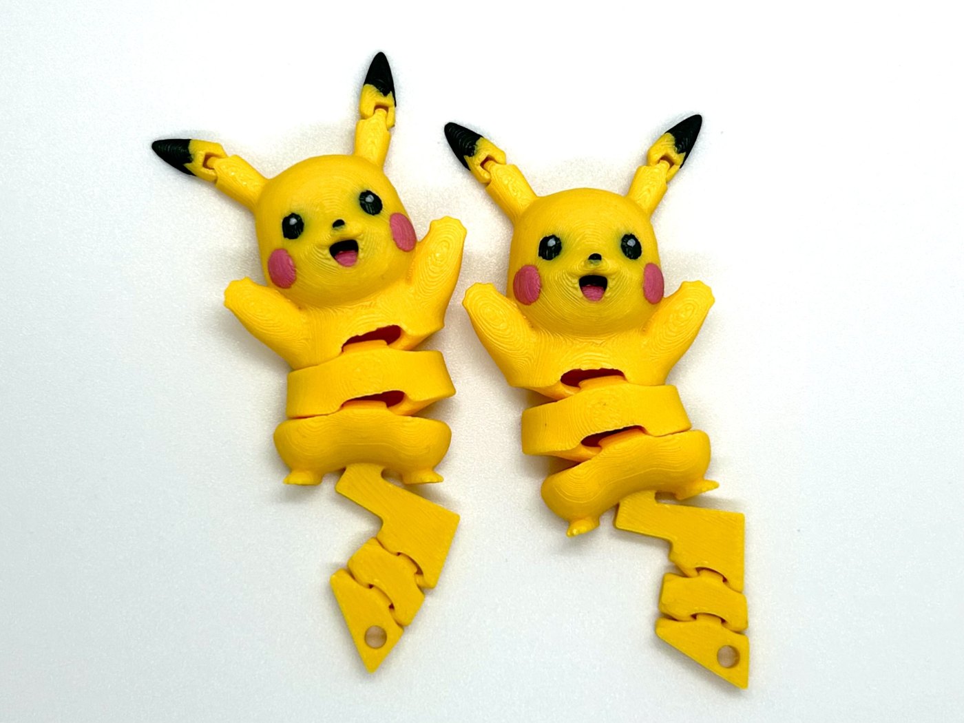Pokemon Pikachu Hareketli Eklemli Anahtarlık - Esnek Articulated, Çok Renkli 3D Baskı Figür