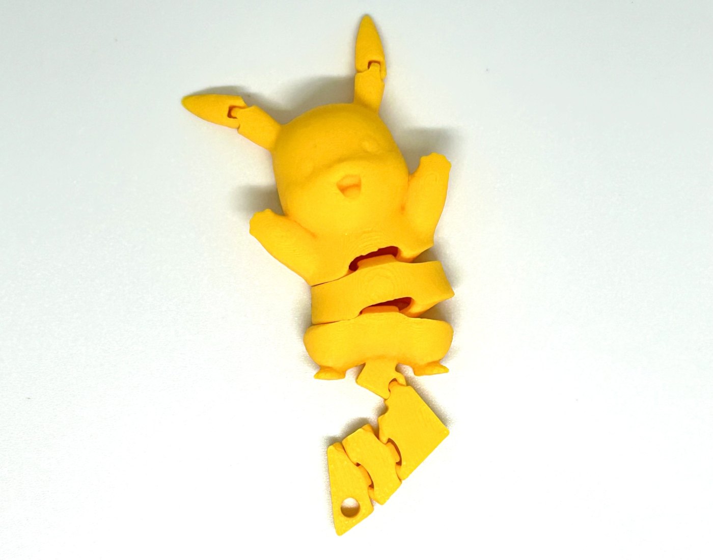 Pokemon Pikachu Hareketli Eklemli Anahtarlık - Esnek Articulated, Çok Renkli 3D Baskı Figür