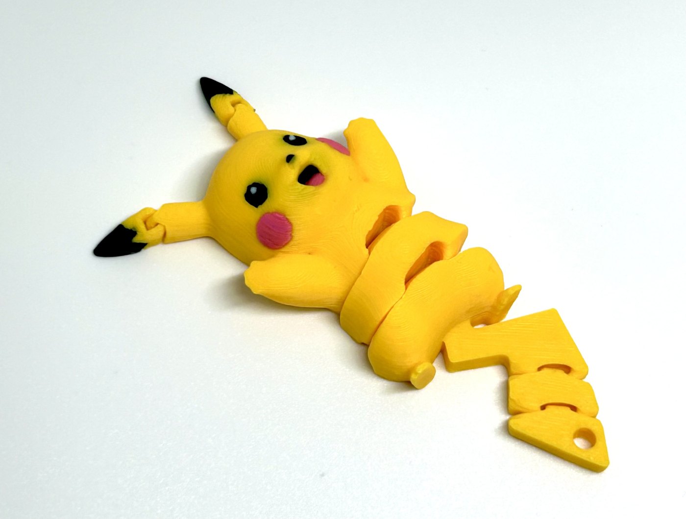 Pokemon Pikachu Hareketli Eklemli Anahtarlık - Esnek Articulated, Çok Renkli 3D Baskı Figür