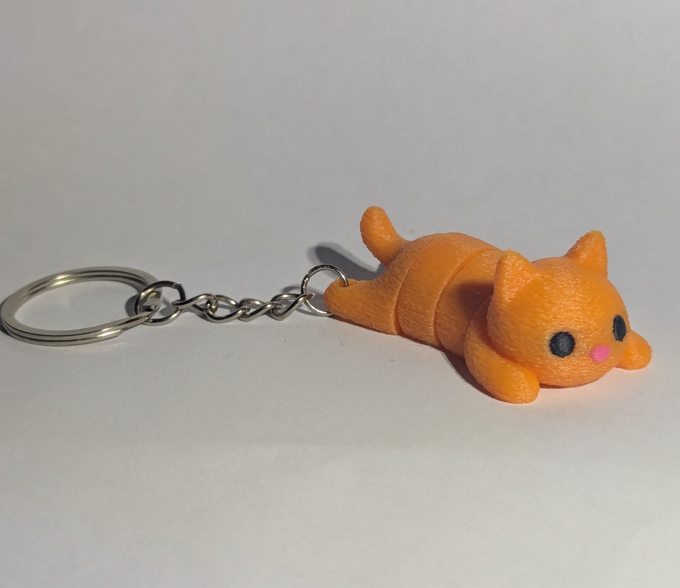 Hareketli Kedi Anahtarlık - 3D Baskı Eklemli Flexi Kedi
