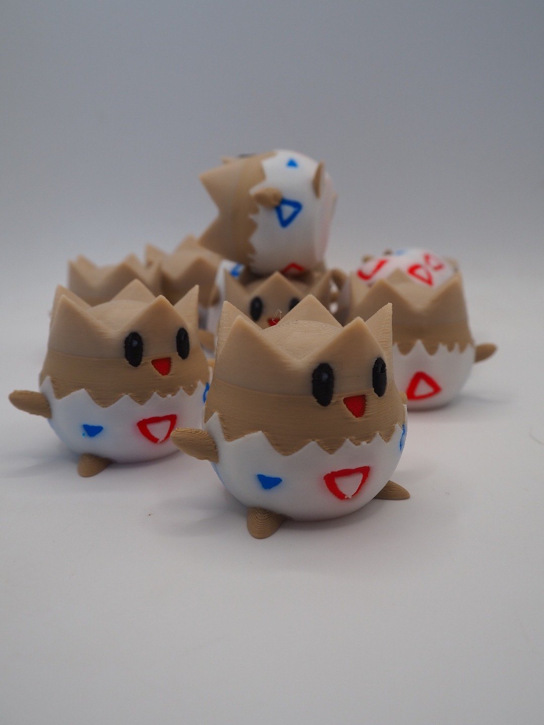 Togepi Pokémon Figürü - 5 Renkli 3D Baskı PLA Koleksiyon Figür