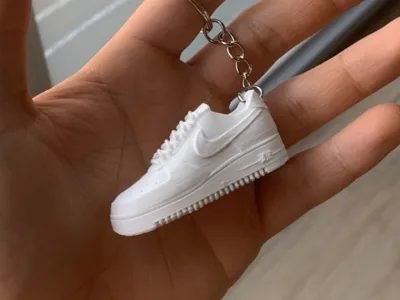 Spor Ayakkabı Anahtarlık - Sol Ayak Sneaker 3D Baskı Mini Ayakkabı
