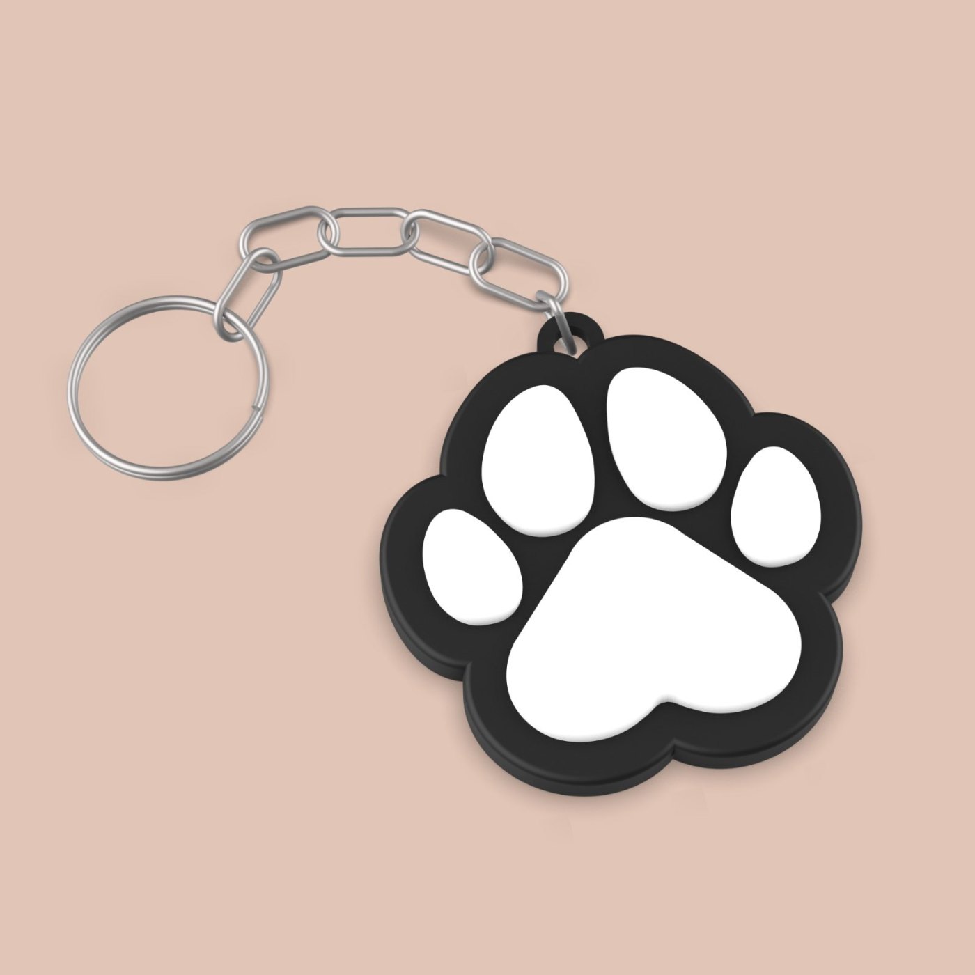 Pati Anahtarlık - 3D Baskı Kedi Köpek Pati Anahtarlığı