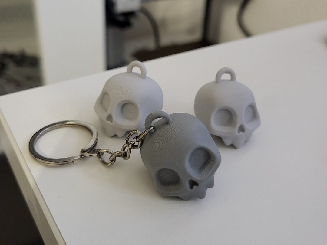 Sevimli Kuru Kafa Anahtarlık - Mini 3D Baskı Kafatası Tılsımı