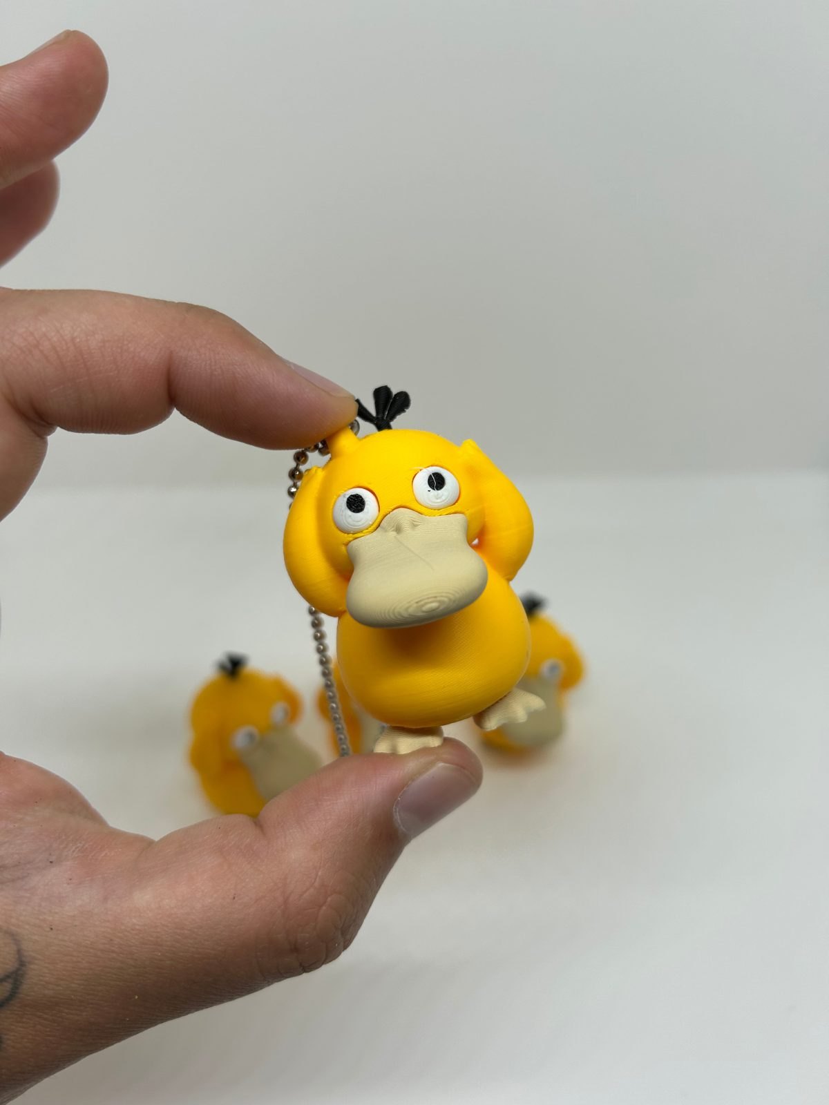 Sarı Ördek Figürlü Anahtarlık - Çok Parçalı Mini 3D Baskı Ördek
