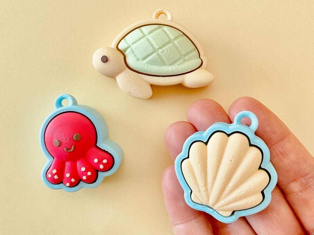 Deniz Kabuğu Clicker Fidget Anahtarlık