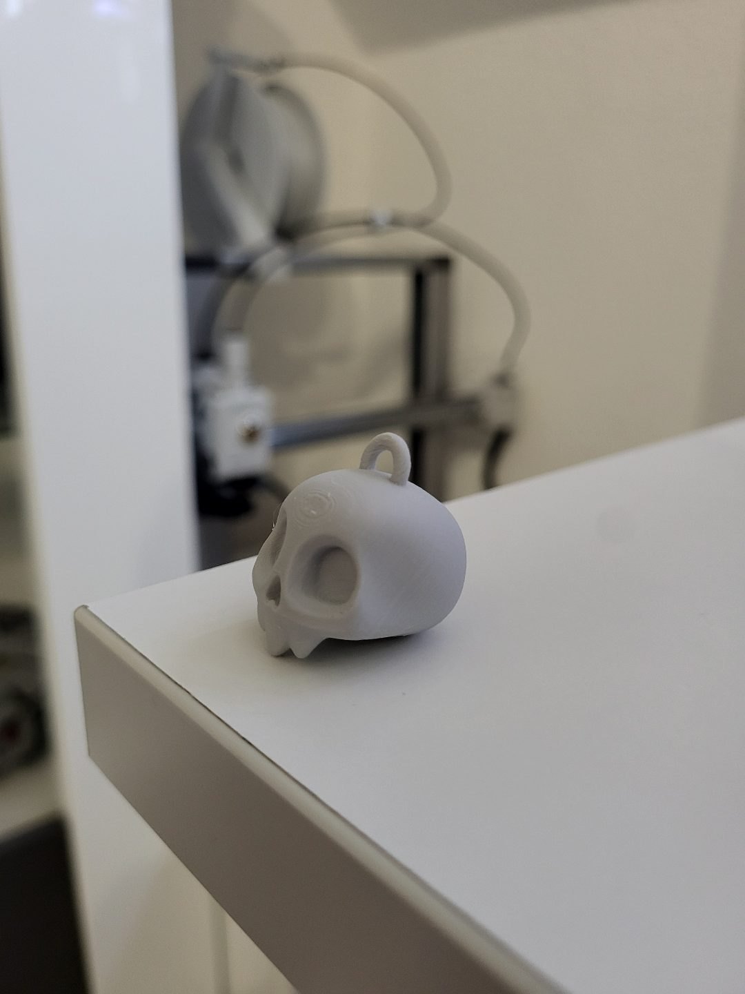 Sevimli Kuru Kafa Anahtarlık - Mini 3D Baskı Kafatası Tılsımı