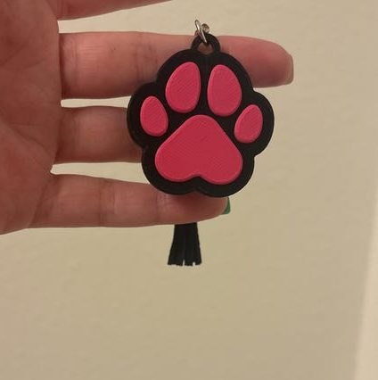 Pati Anahtarlık - 3D Baskı Kedi Köpek Pati Anahtarlığı