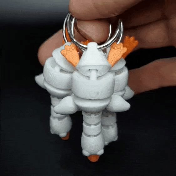 Esnek Kaz Anahtarlık - Hareketli Flexi 3D Baskı Komik Kaz