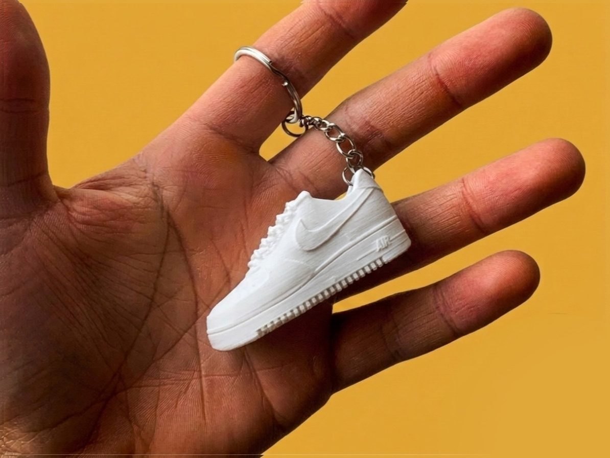 Spor Ayakkabı Anahtarlık - Sol Ayak Sneaker 3D Baskı Mini Ayakkabı